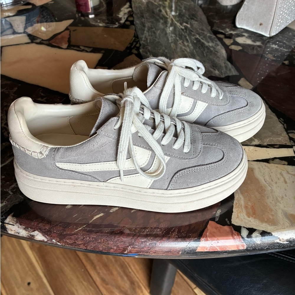 Brand new light grey platform sneakers